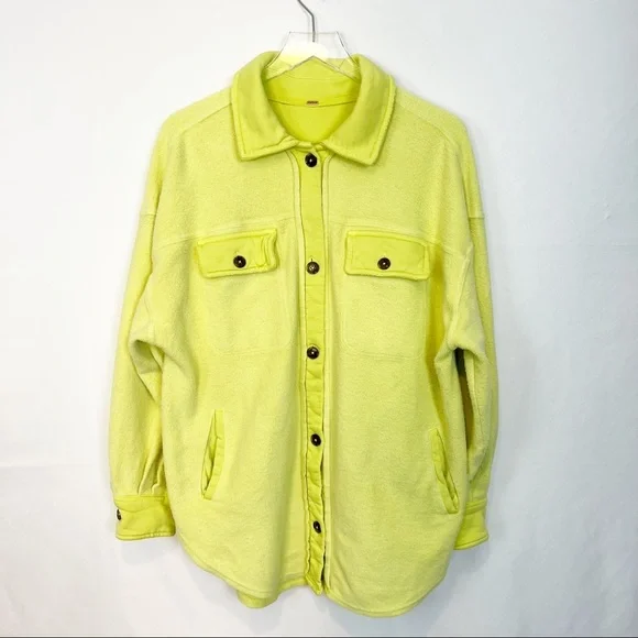 Free people ruby yellow oversized jacket S - Picture 2 of 8